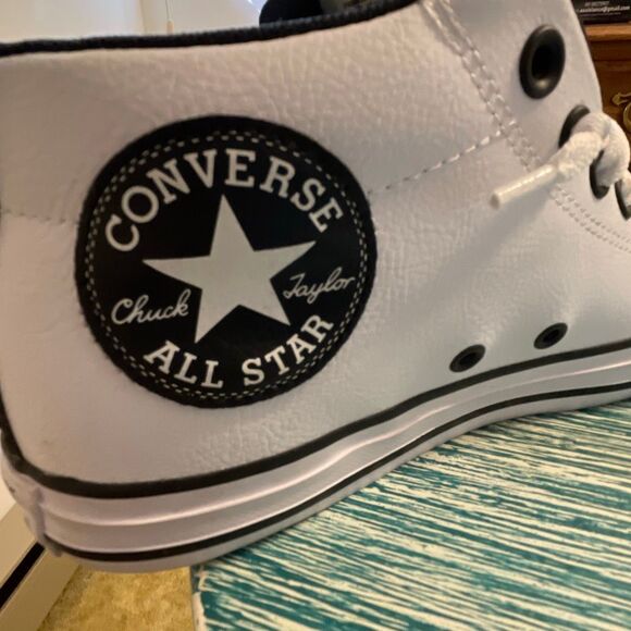 Chuck Taylor Converse All Star Leather Sneakers - Picture 7 of 12